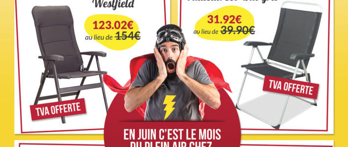 Du 11 au 26 juin la TVA  est OFFERTE !!! Sur le mobilier pleine air